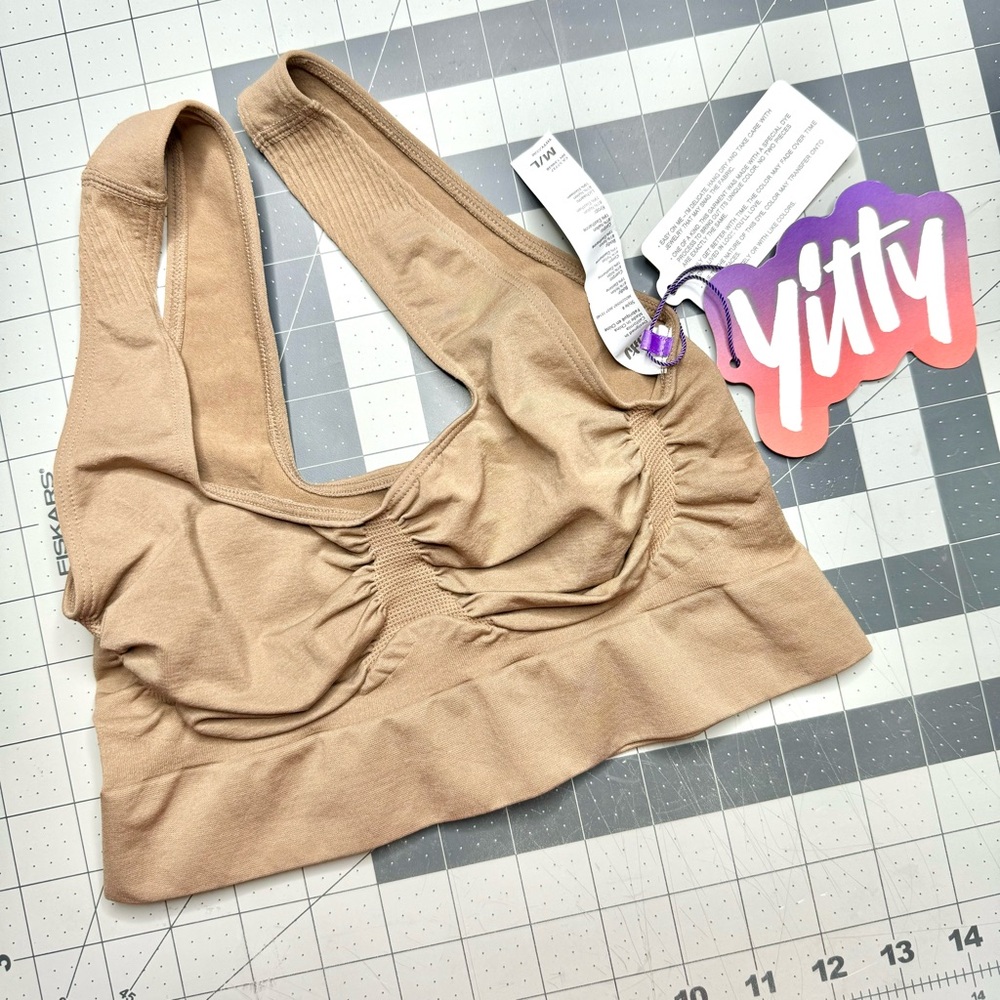 Yitty Women's Nearly Naked Shaping Midi Bra, M/L, Color- Taupe